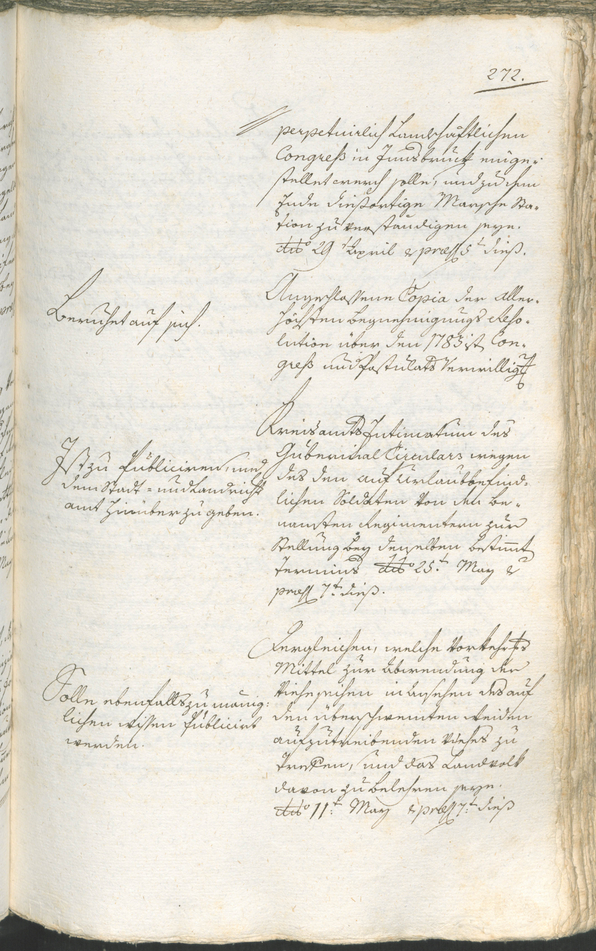 Stadtarchiv Bozen - BOhisto Ratsprotokoll 1783/85 