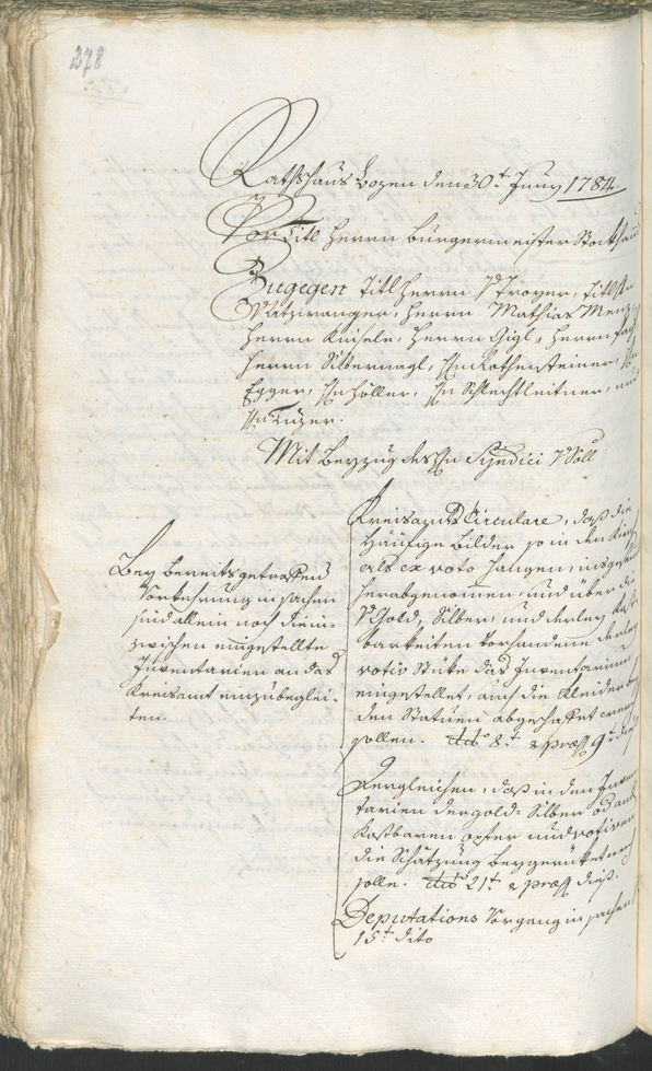 Archivio Storico della Città di Bolzano - BOhisto protocollo consiliare 1783/85 