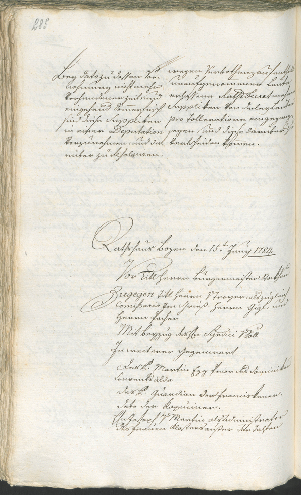 Civic Archives of Bozen-Bolzano - BOhisto Ratsprotokoll 1783/85 