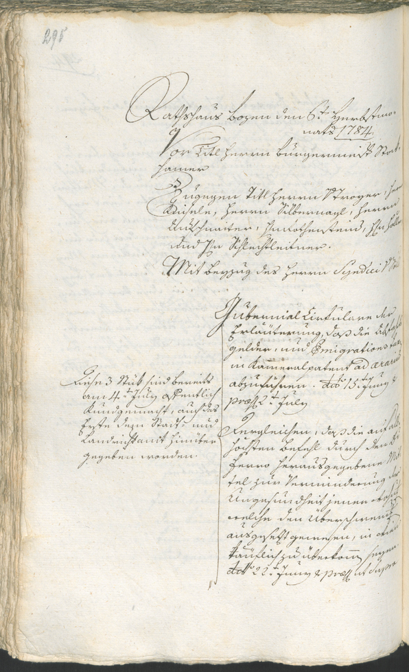 Civic Archives of Bozen-Bolzano - BOhisto Ratsprotokoll 1783/85 