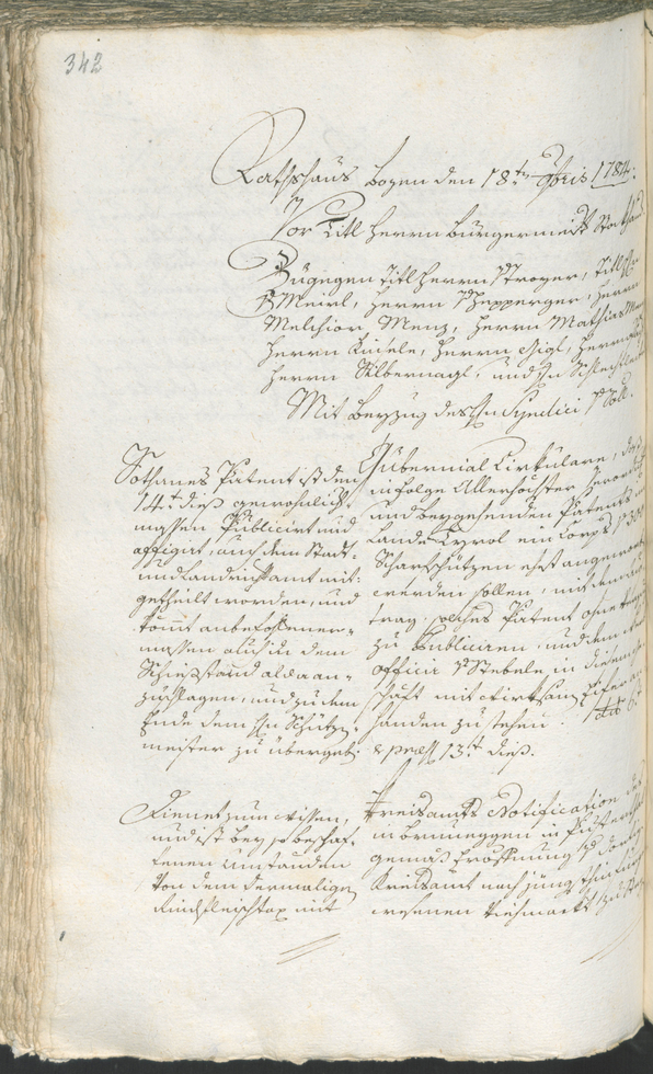 Civic Archives of Bozen-Bolzano - BOhisto Ratsprotokoll 1783/85 