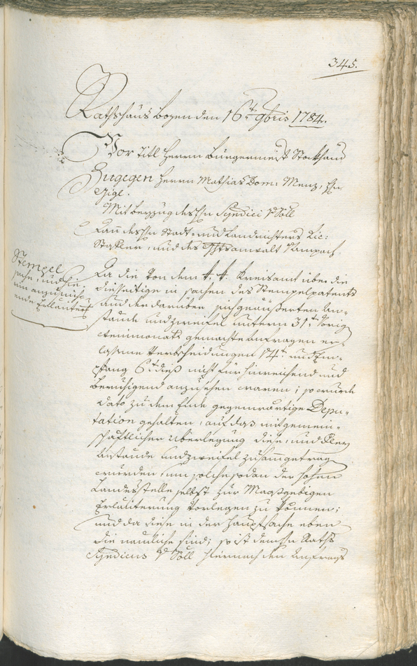 Civic Archives of Bozen-Bolzano - BOhisto Ratsprotokoll 1783/85 