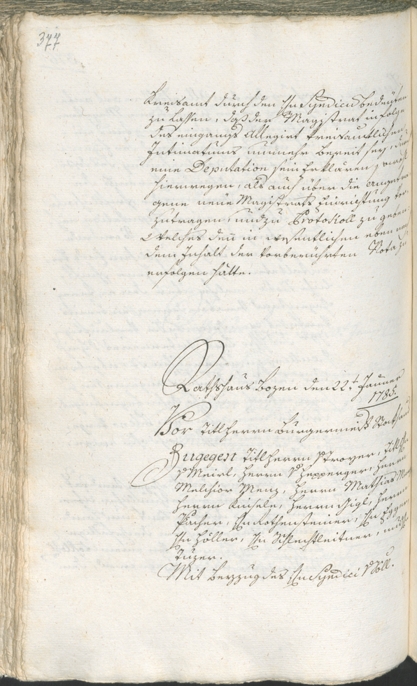 Stadtarchiv Bozen - BOhisto Ratsprotokoll 1783/85 