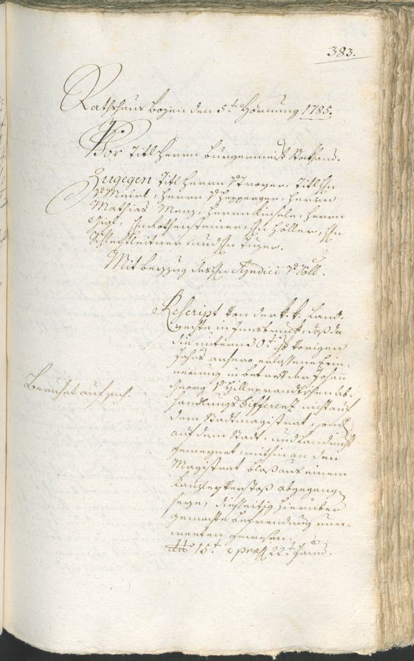 Archivio Storico della Città di Bolzano - BOhisto protocollo consiliare 1783/85 