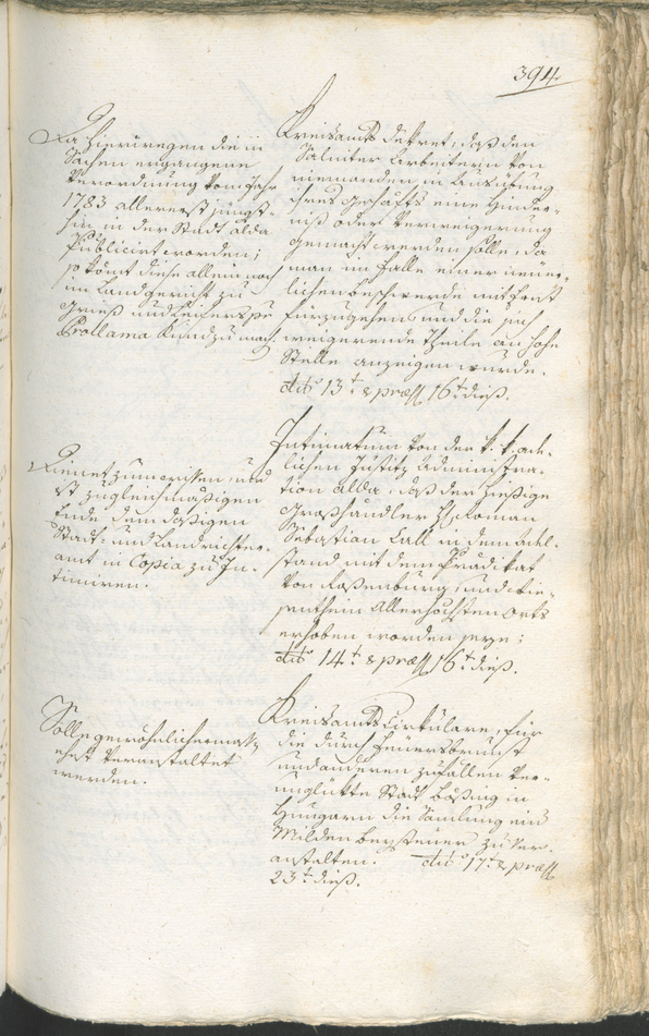 Civic Archives of Bozen-Bolzano - BOhisto Ratsprotokoll 1783/85 