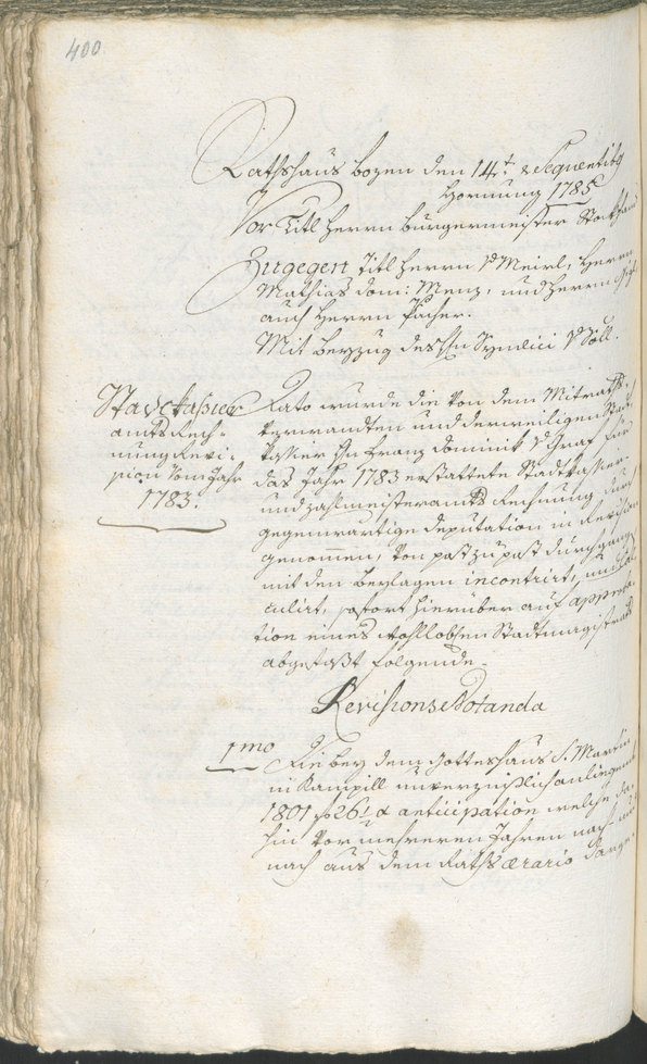 Stadtarchiv Bozen - BOhisto Ratsprotokoll 1783/85 