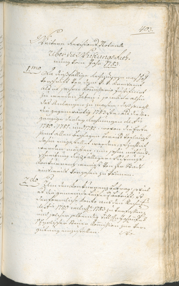 Stadtarchiv Bozen - BOhisto Ratsprotokoll 1783/85 