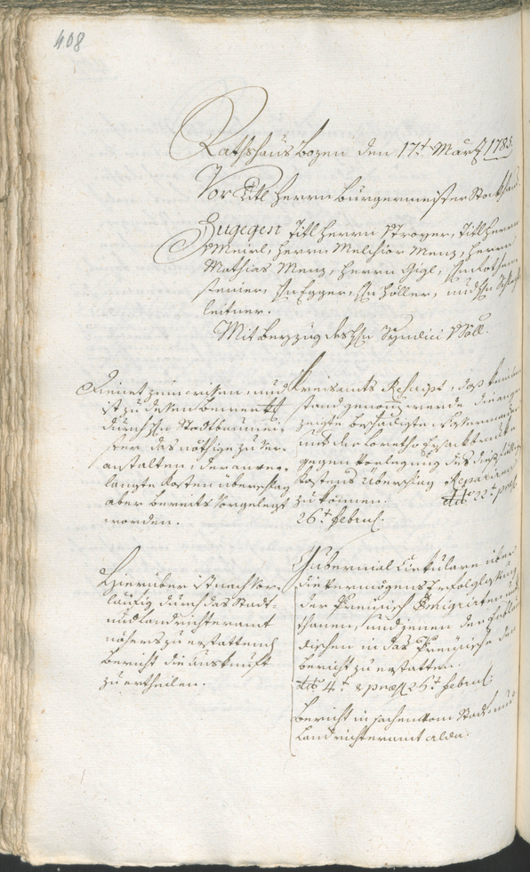 Archivio Storico della Città di Bolzano - BOhisto protocollo consiliare 1783/85 