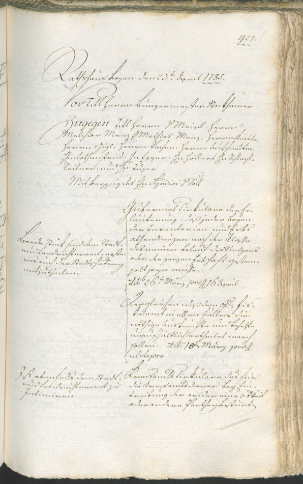 Archivio Storico della Città di Bolzano - BOhisto protocollo consiliare 1783/85 