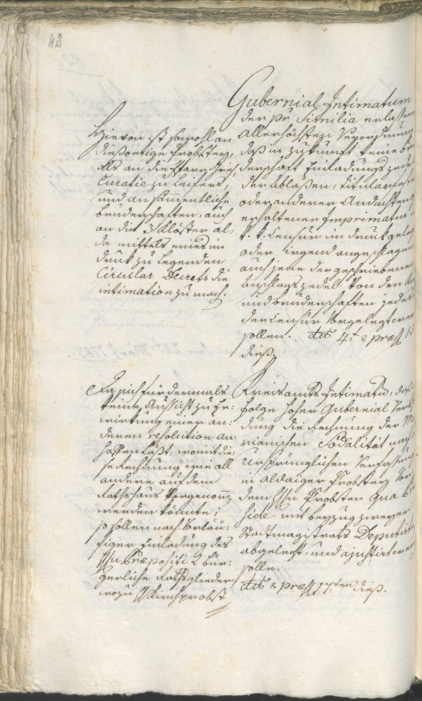 Stadtarchiv Bozen - BOhisto Ratsprotokoll 1783/85 