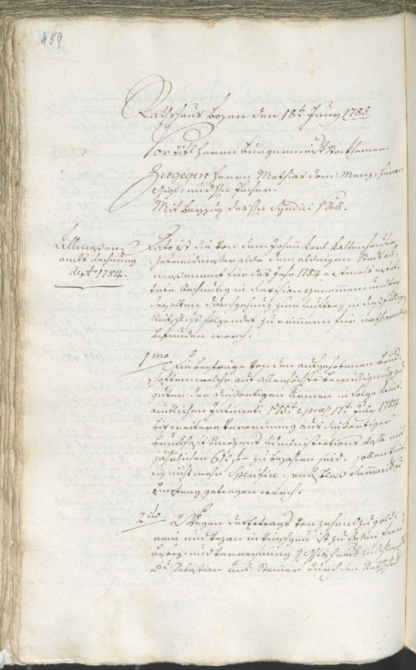 Archivio Storico della Città di Bolzano - BOhisto protocollo consiliare 1783/85 