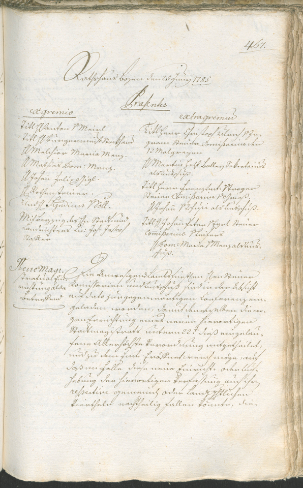 Civic Archives of Bozen-Bolzano - BOhisto Ratsprotokoll 1783/85 