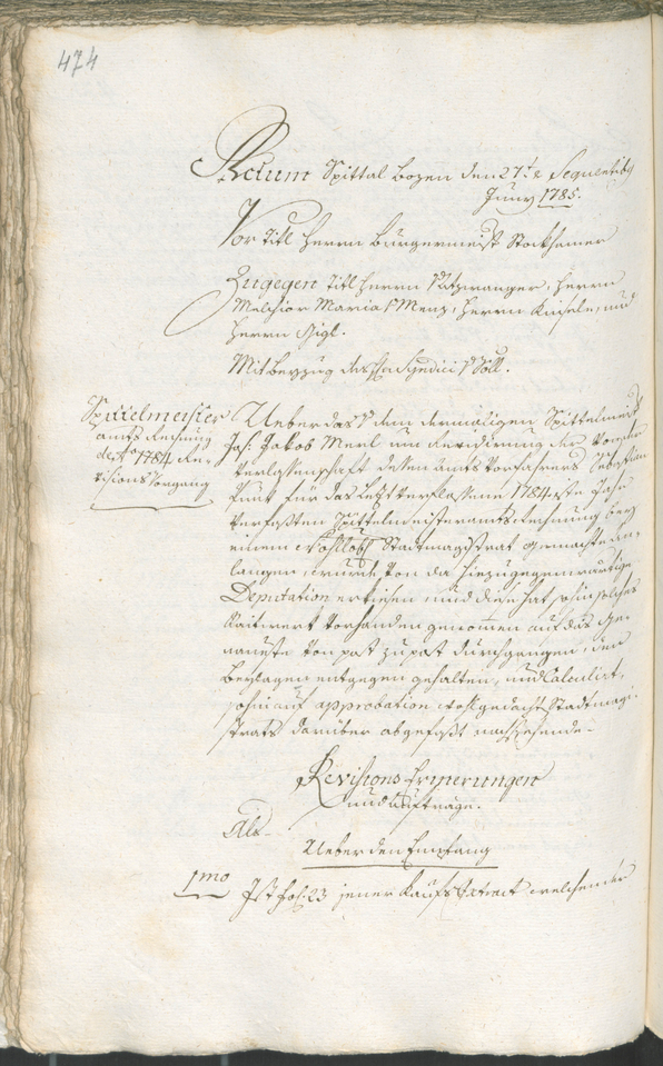 Civic Archives of Bozen-Bolzano - BOhisto Ratsprotokoll 1783/85 