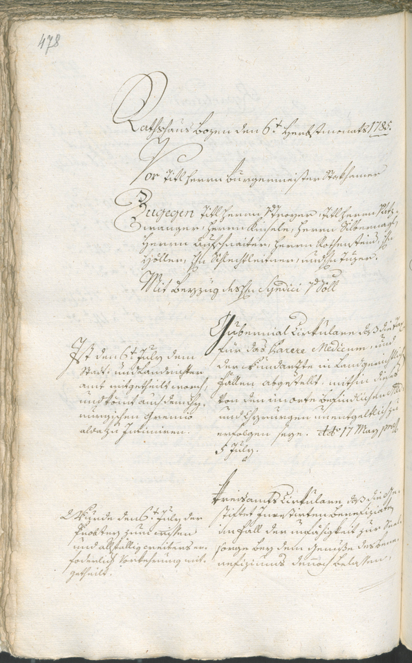 Civic Archives of Bozen-Bolzano - BOhisto Ratsprotokoll 1783/85 