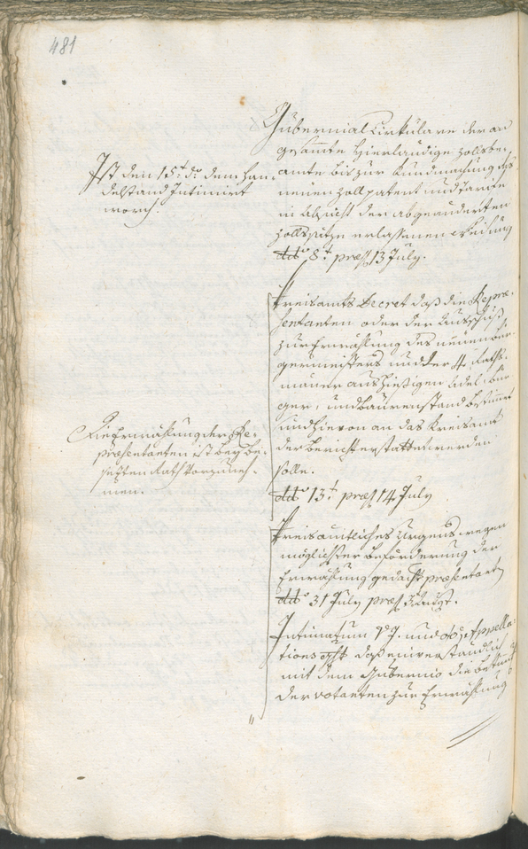 Stadtarchiv Bozen - BOhisto Ratsprotokoll 1783/85 