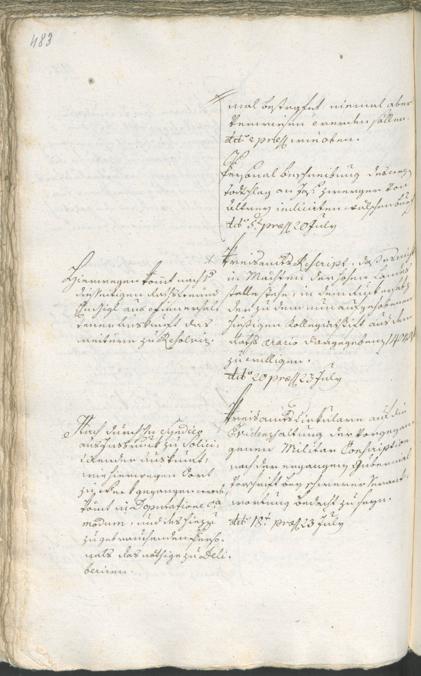 Civic Archives of Bozen-Bolzano - BOhisto Ratsprotokoll 1783/85 