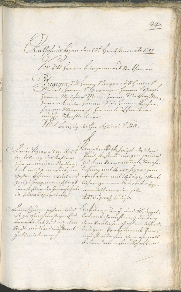 Civic Archives of Bozen-Bolzano - BOhisto Ratsprotokoll 1783/85 