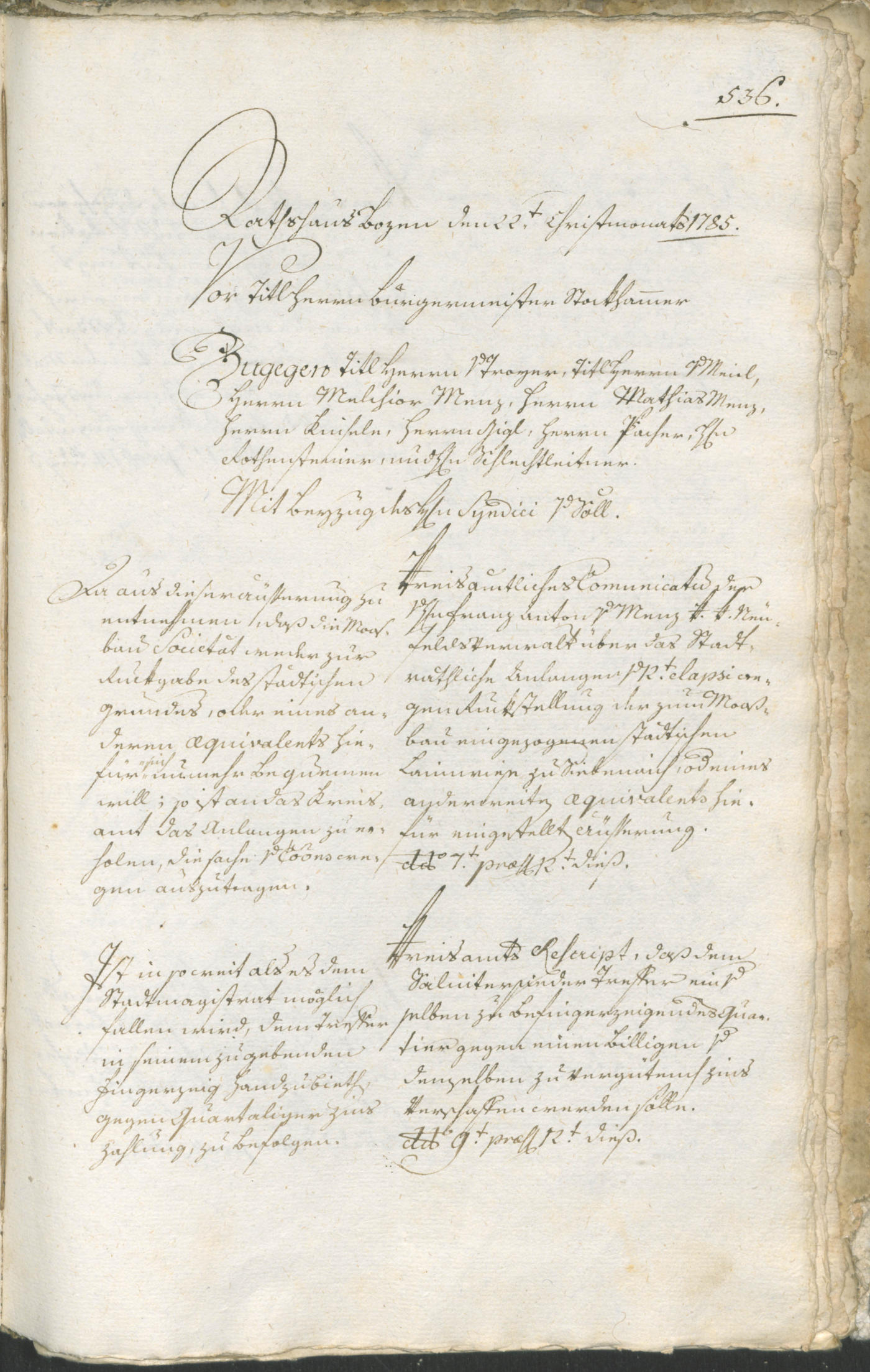 Civic Archives of Bozen-Bolzano - BOhisto Ratsprotokoll 1783/85 