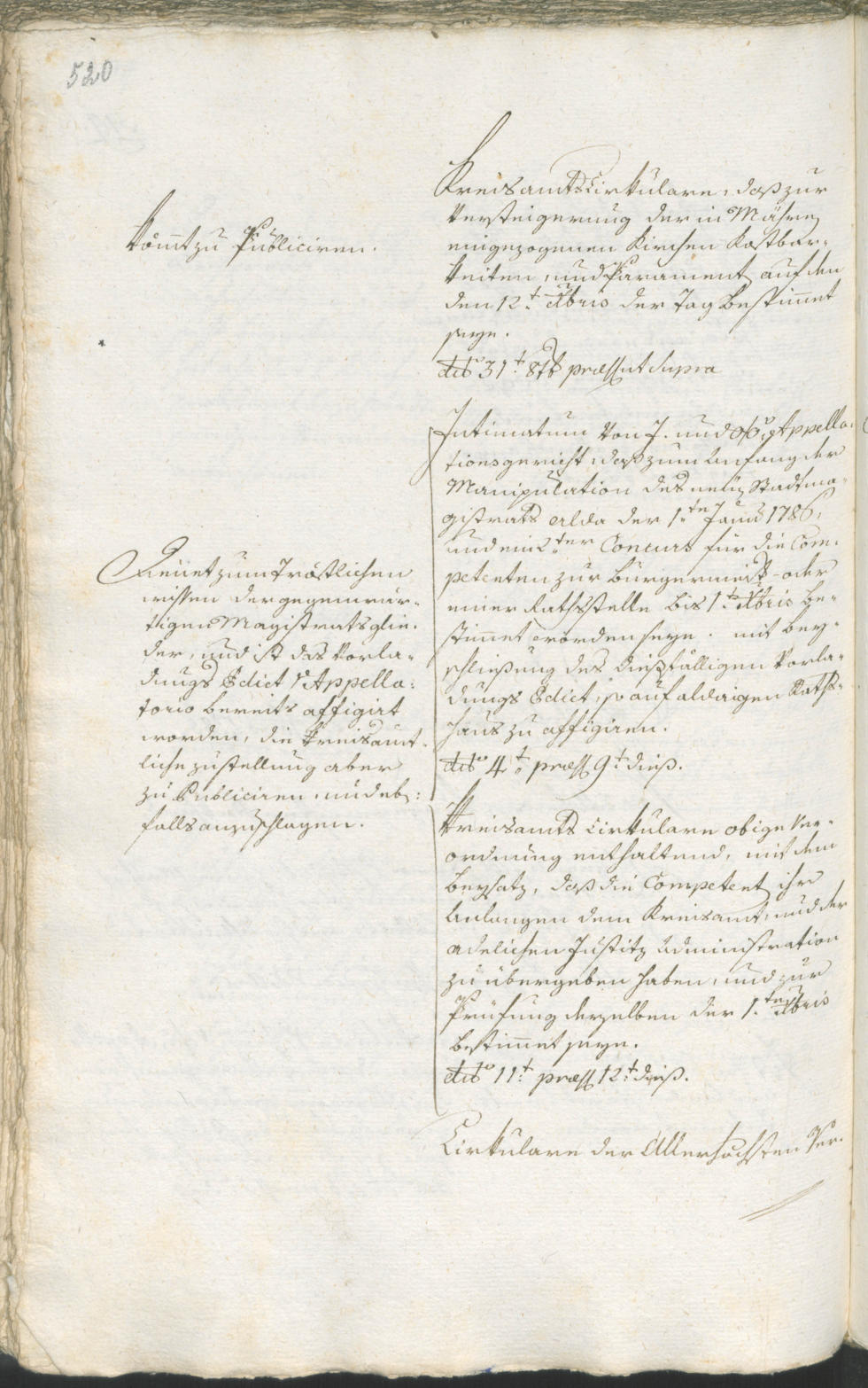 Stadtarchiv Bozen - BOhisto Ratsprotokoll 1783/85 