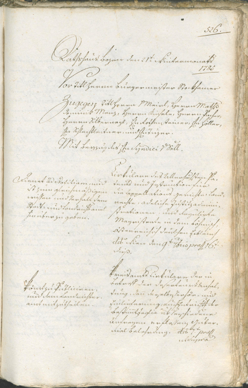 Civic Archives of Bozen-Bolzano - BOhisto Ratsprotokoll 1783/85 