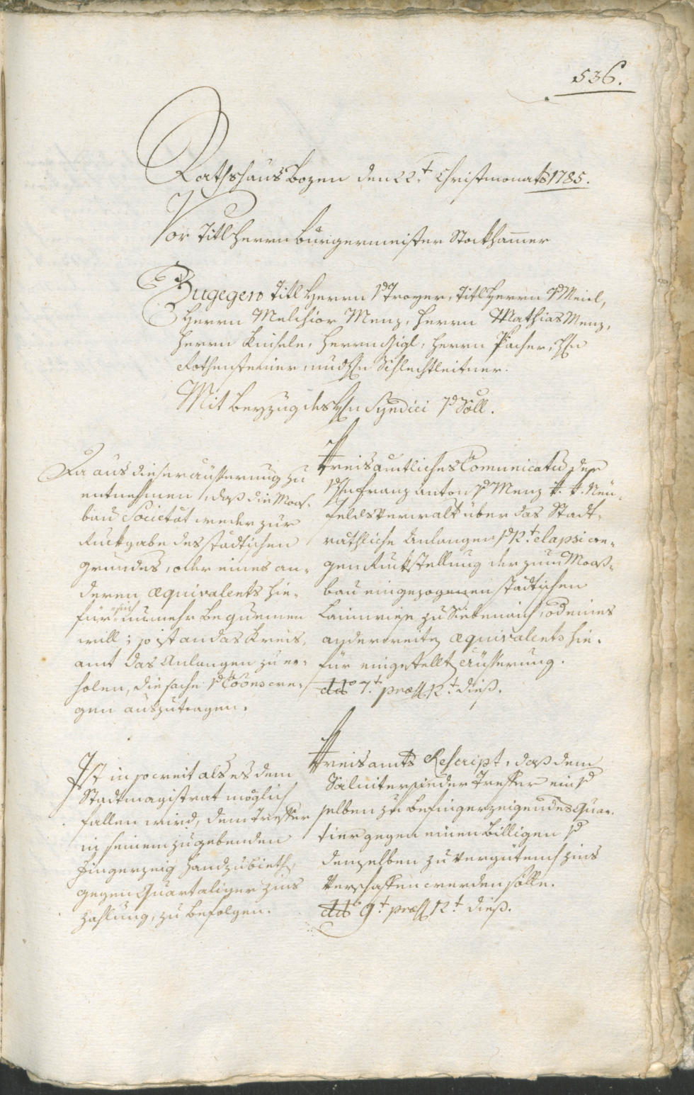 Civic Archives of Bozen-Bolzano - BOhisto Ratsprotokoll 1783/85 
