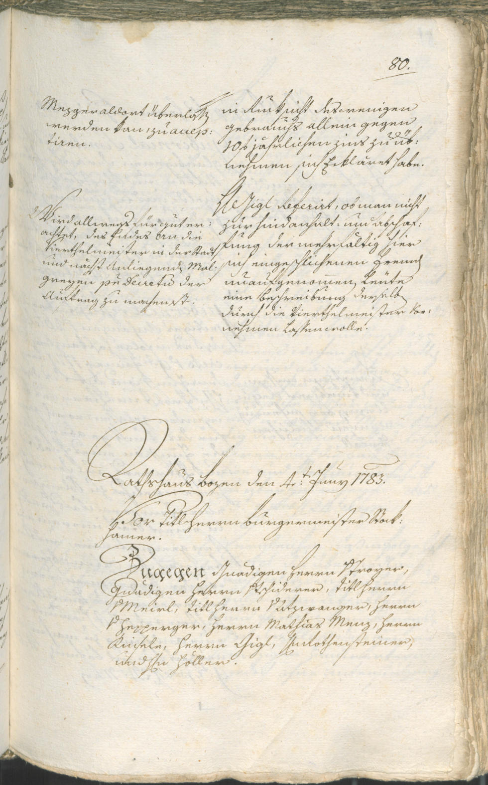 Stadtarchiv Bozen - BOhisto Ratsprotokoll 1783/85 