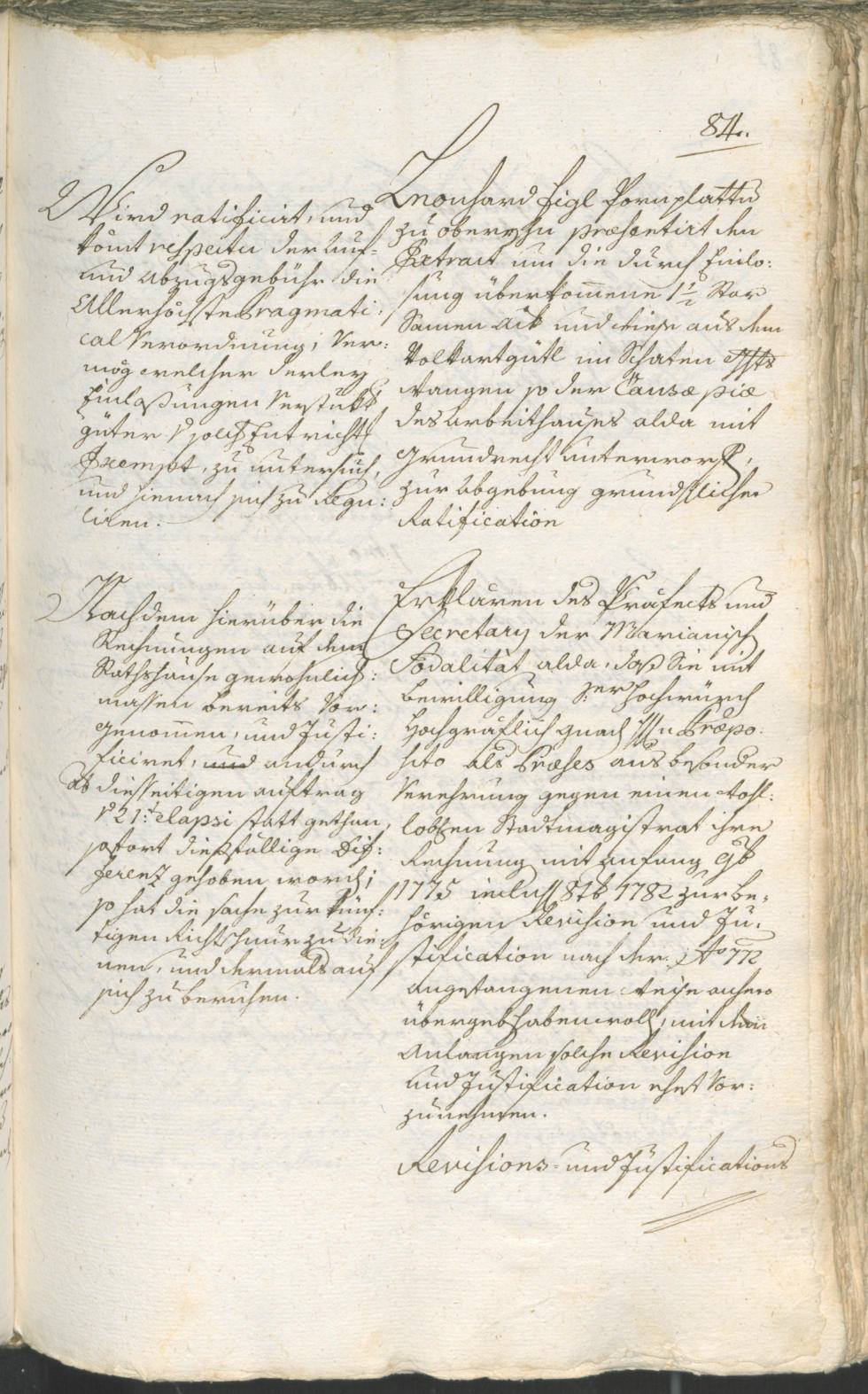 Stadtarchiv Bozen - BOhisto Ratsprotokoll 1783/85 