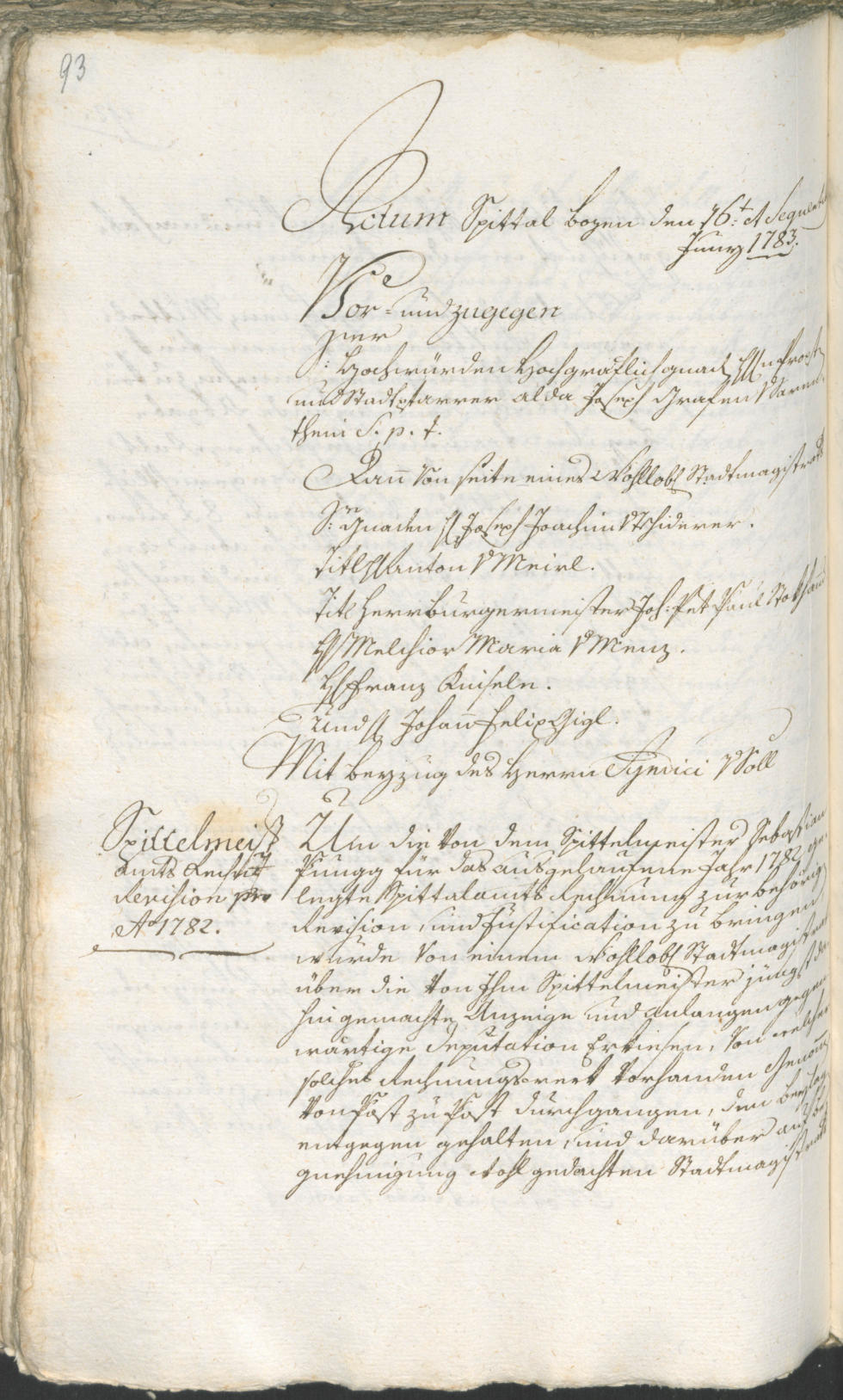 Civic Archives of Bozen-Bolzano - BOhisto Ratsprotokoll 1783/85 