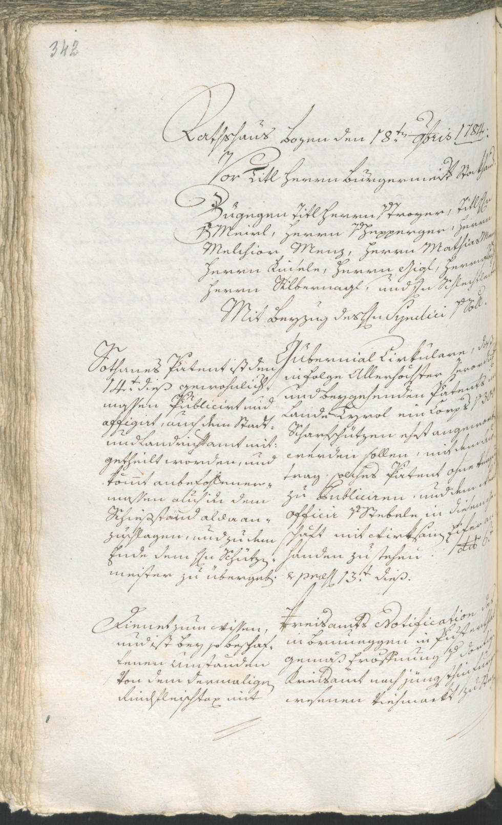 Archivio Storico della Città di Bolzano - BOhisto protocollo consiliare 1783/85 
