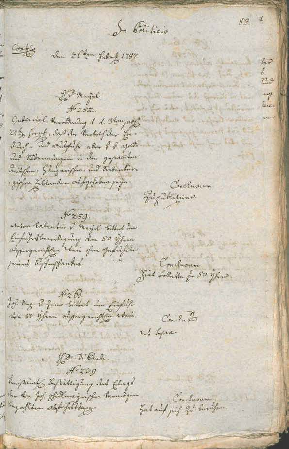 Civic Archives of Bozen-Bolzano - BOhisto Ratsprotokoll 1787 