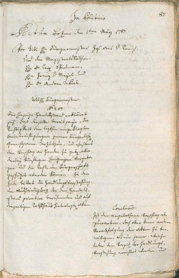 Civic Archives of Bozen-Bolzano - BOhisto Ratsprotokoll 1787 