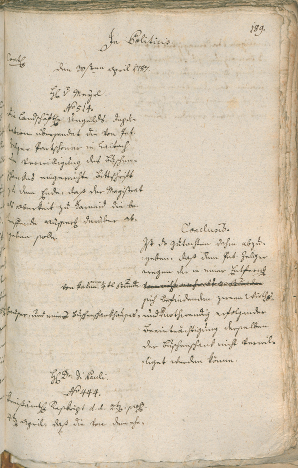 Civic Archives of Bozen-Bolzano - BOhisto Ratsprotokoll 1787 