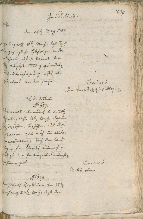 Civic Archives of Bozen-Bolzano - BOhisto Ratsprotokoll 1787 