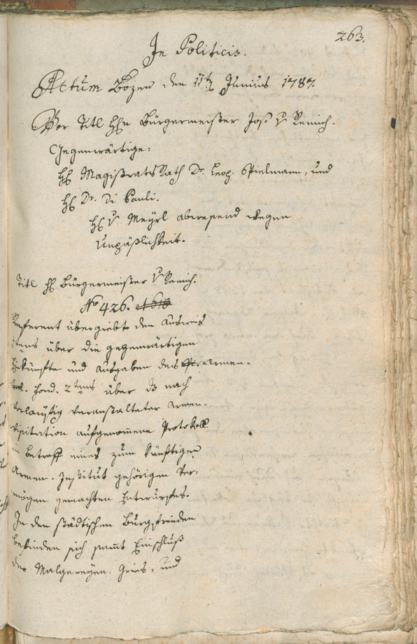 Civic Archives of Bozen-Bolzano - BOhisto Ratsprotokoll 1787 