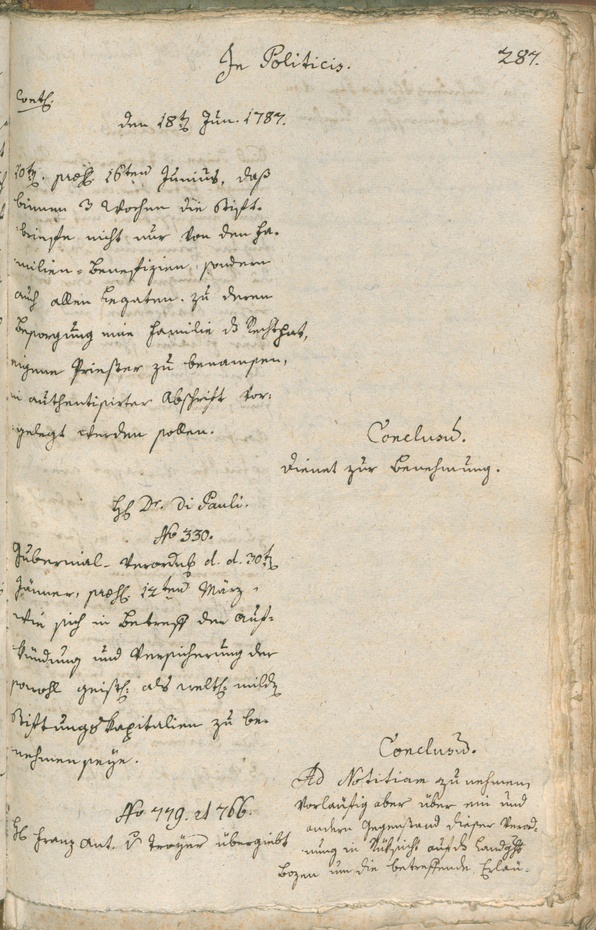 Civic Archives of Bozen-Bolzano - BOhisto Ratsprotokoll 1787 