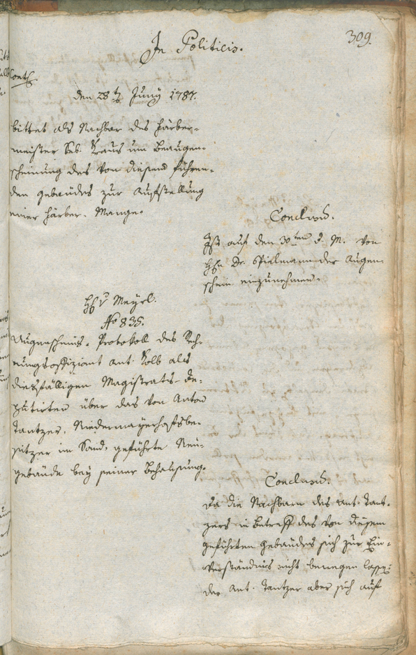 Civic Archives of Bozen-Bolzano - BOhisto Ratsprotokoll 1787 