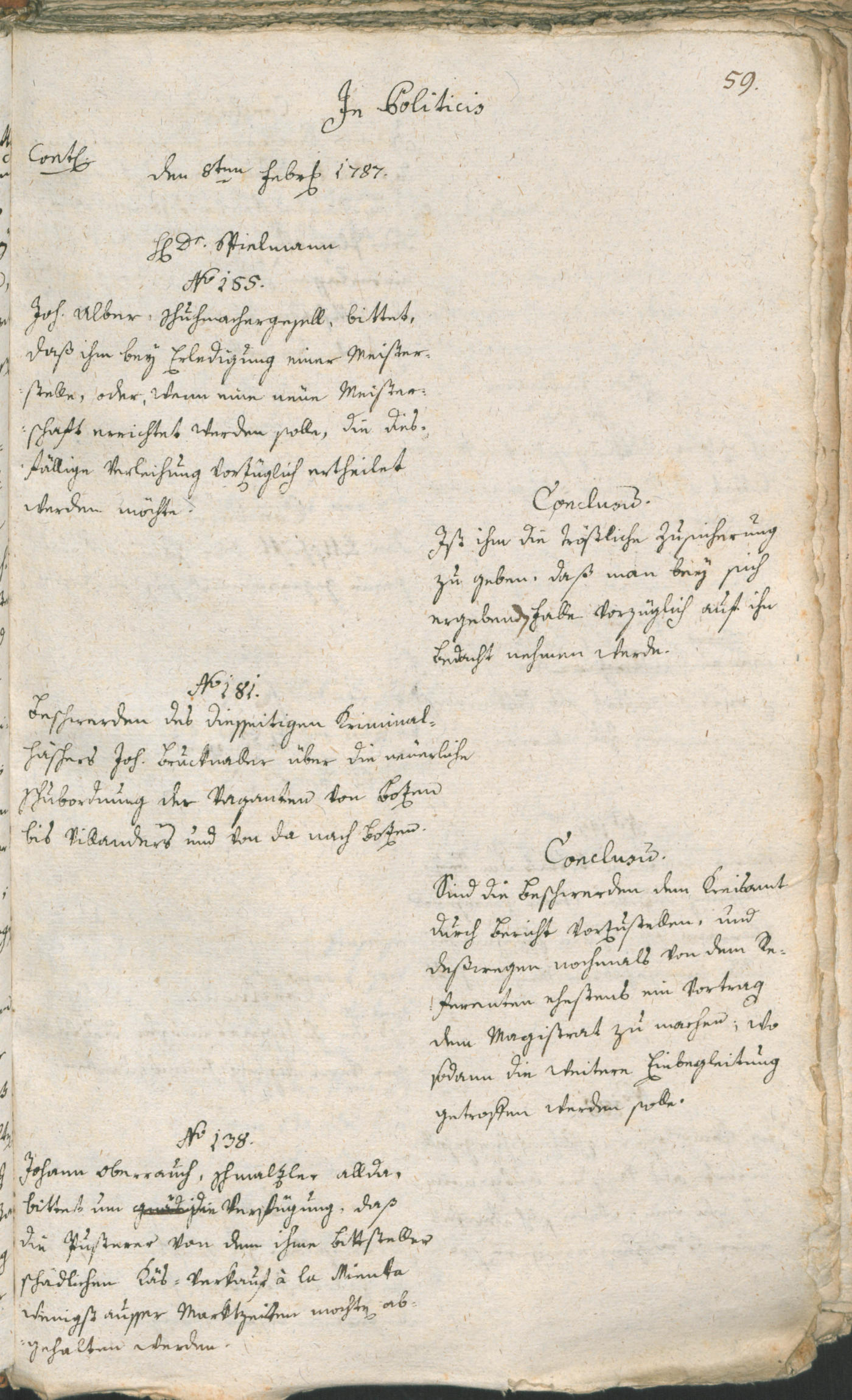 Civic Archives of Bozen-Bolzano - BOhisto Ratsprotokoll 1787 