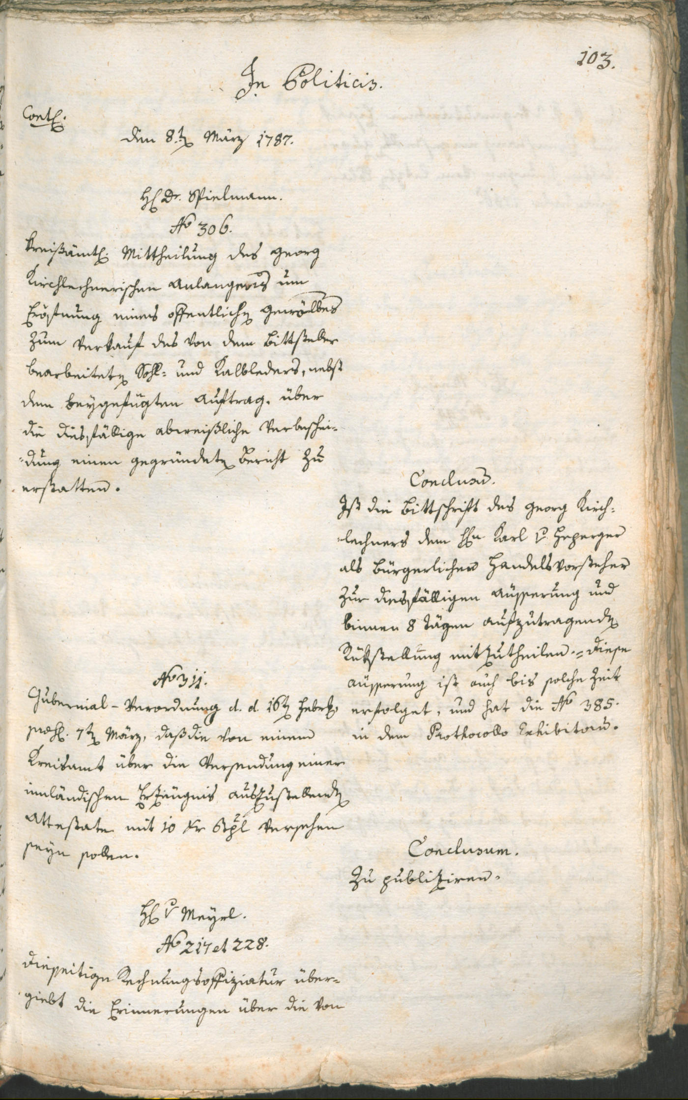 Civic Archives of Bozen-Bolzano - BOhisto Ratsprotokoll 1787 