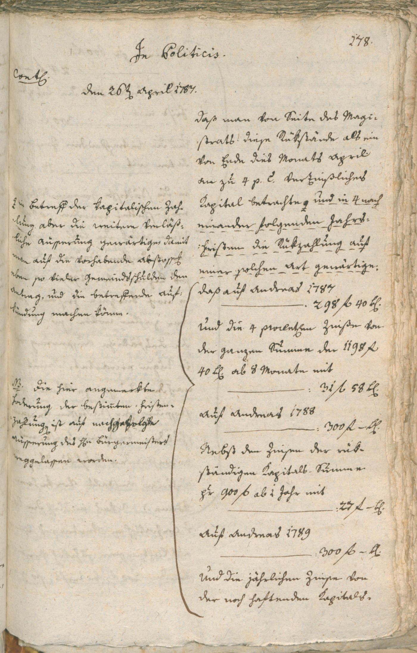 Civic Archives of Bozen-Bolzano - BOhisto Ratsprotokoll 1787 