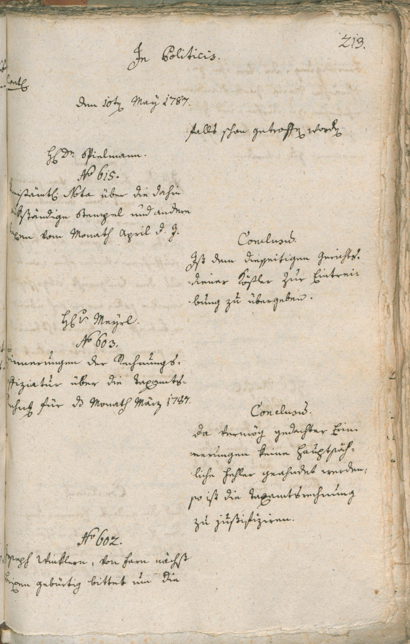 Civic Archives of Bozen-Bolzano - BOhisto Ratsprotokoll 1787 
