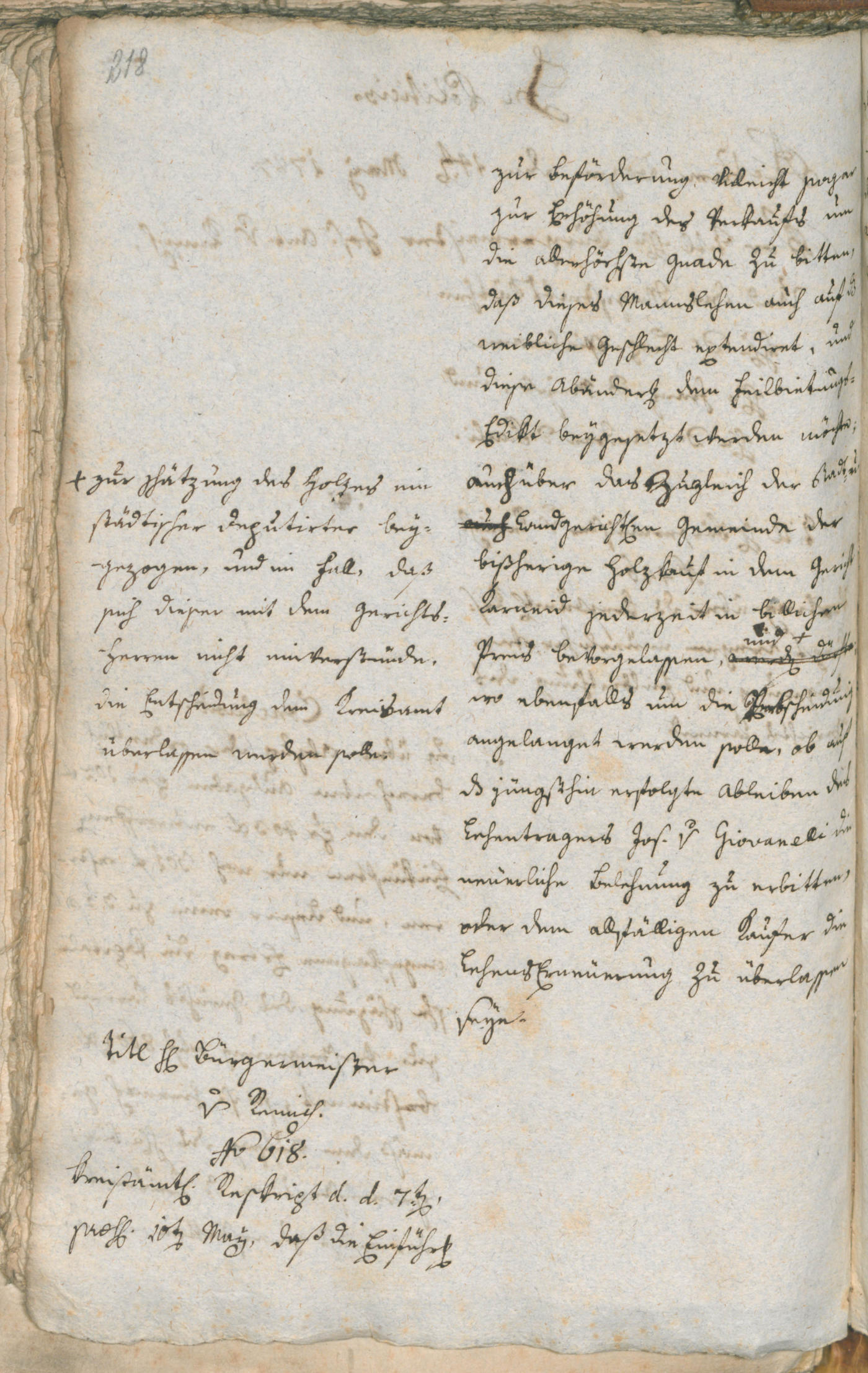 Stadtarchiv Bozen - BOhisto Ratsprotokoll 1787 