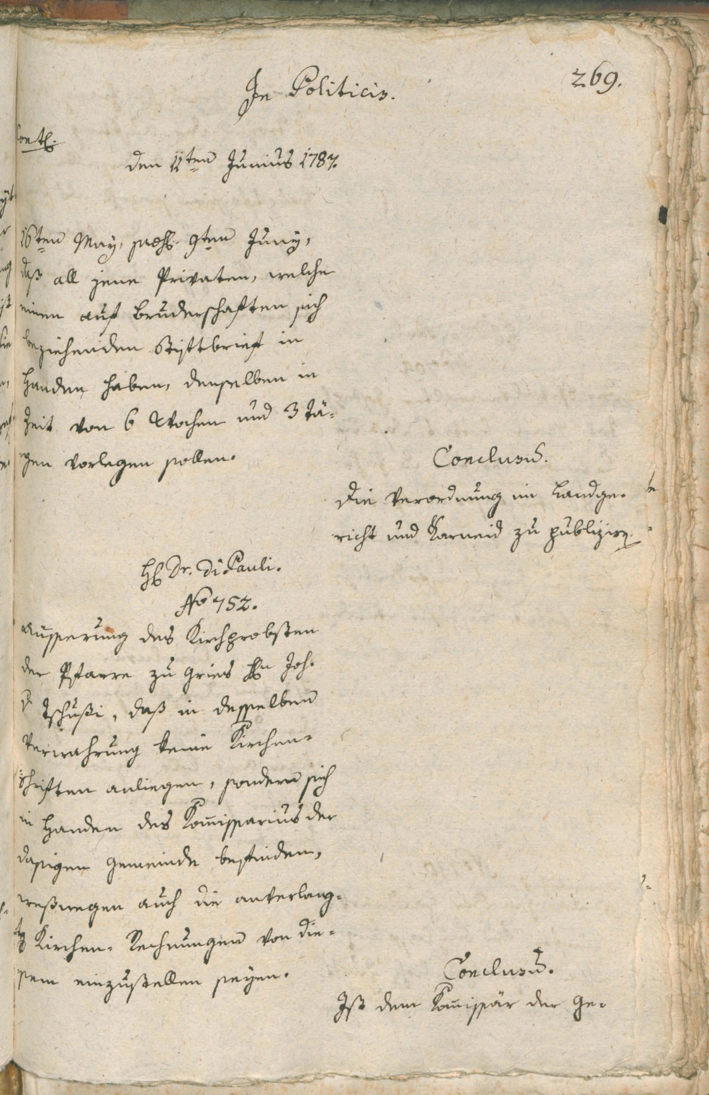Civic Archives of Bozen-Bolzano - BOhisto Ratsprotokoll 1787 
