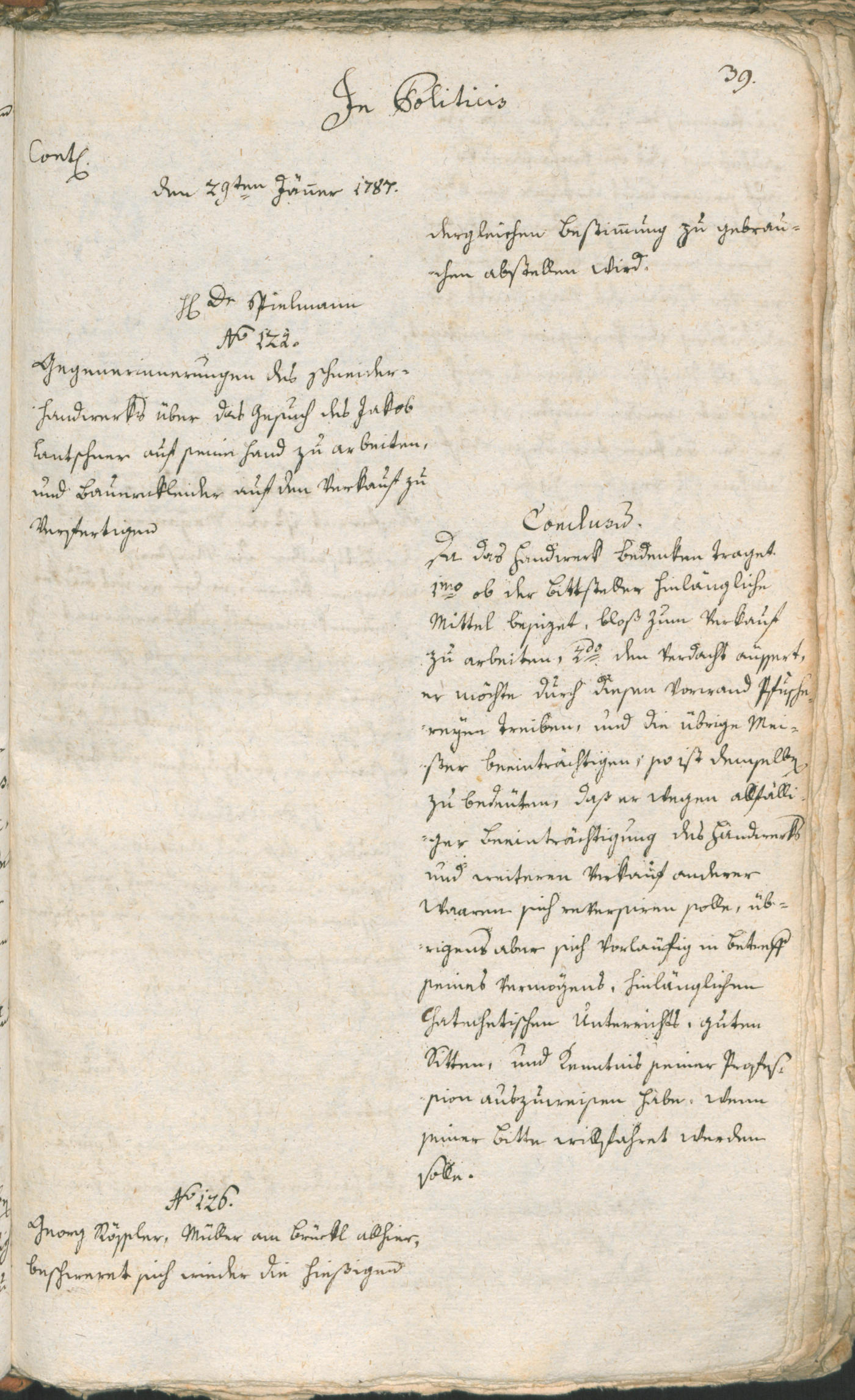 Civic Archives of Bozen-Bolzano - BOhisto Ratsprotokoll 1787 