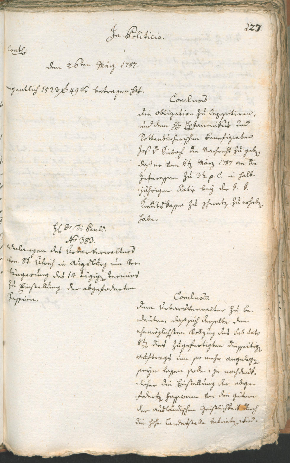 Civic Archives of Bozen-Bolzano - BOhisto Ratsprotokoll 1787 