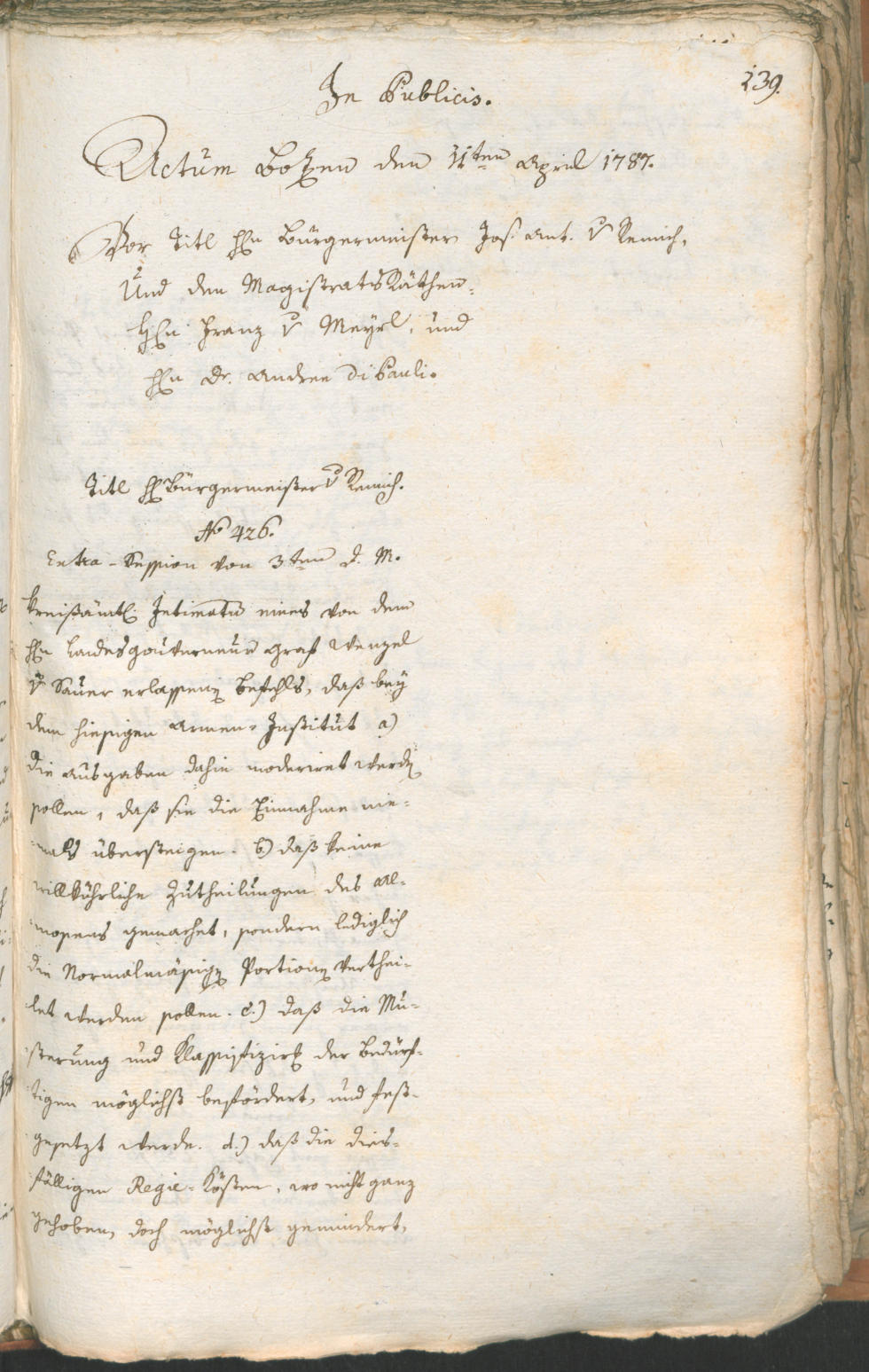 Civic Archives of Bozen-Bolzano - BOhisto Ratsprotokoll 1787 