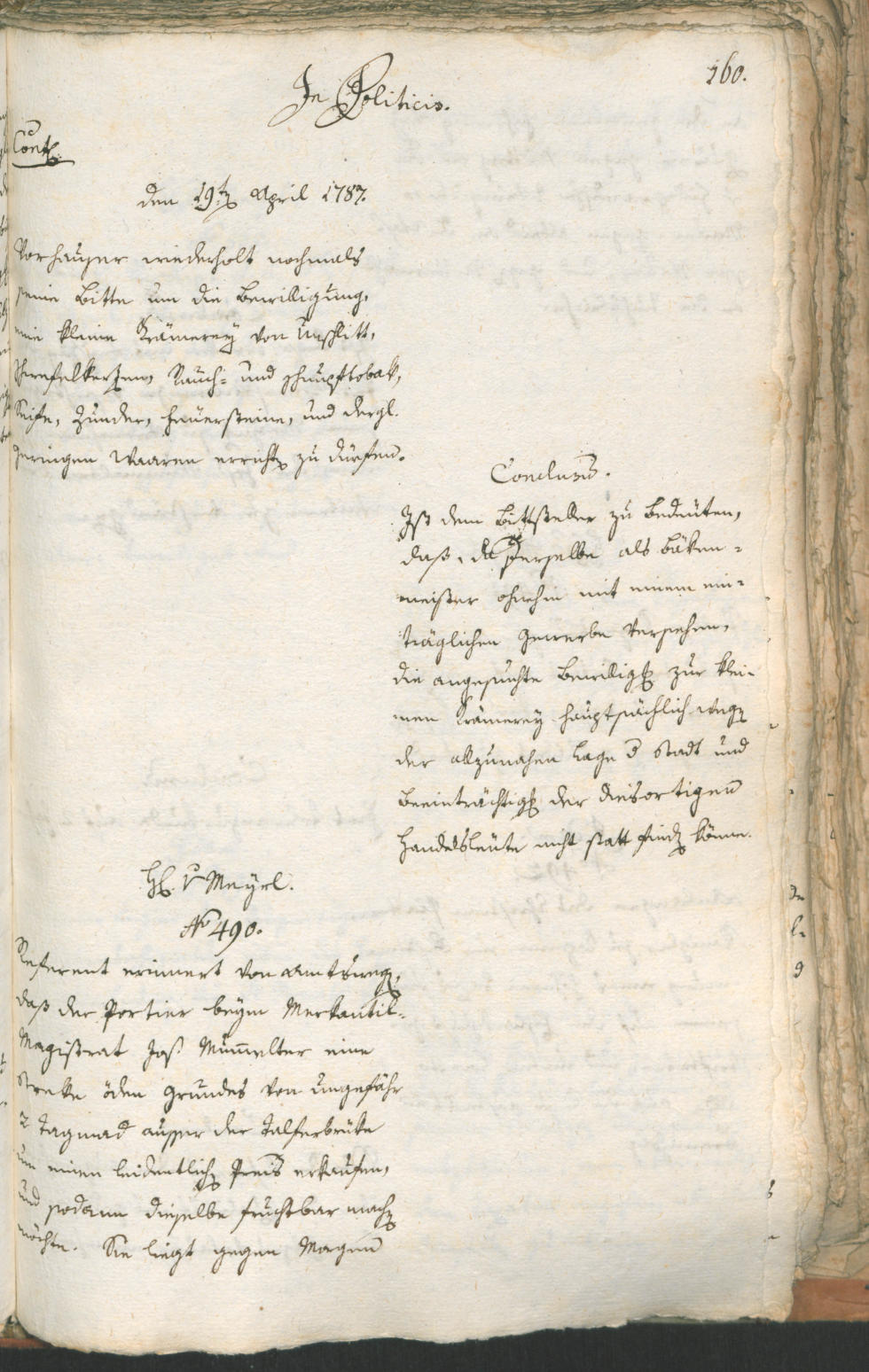 Civic Archives of Bozen-Bolzano - BOhisto Ratsprotokoll 1787 
