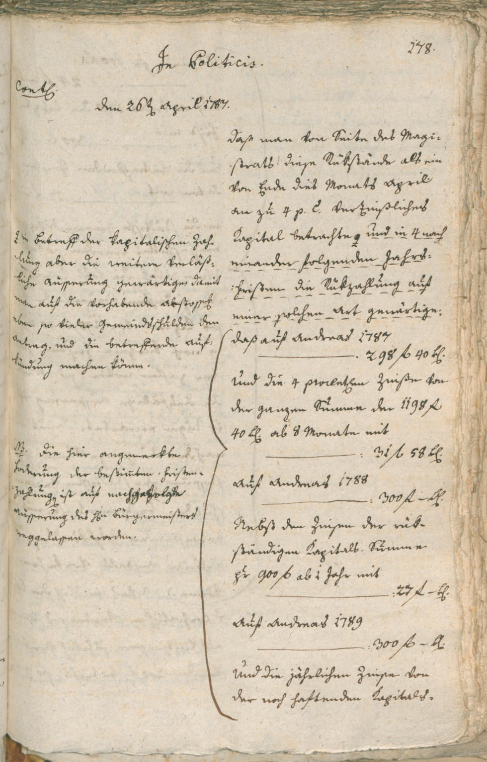 Civic Archives of Bozen-Bolzano - BOhisto Ratsprotokoll 1787 