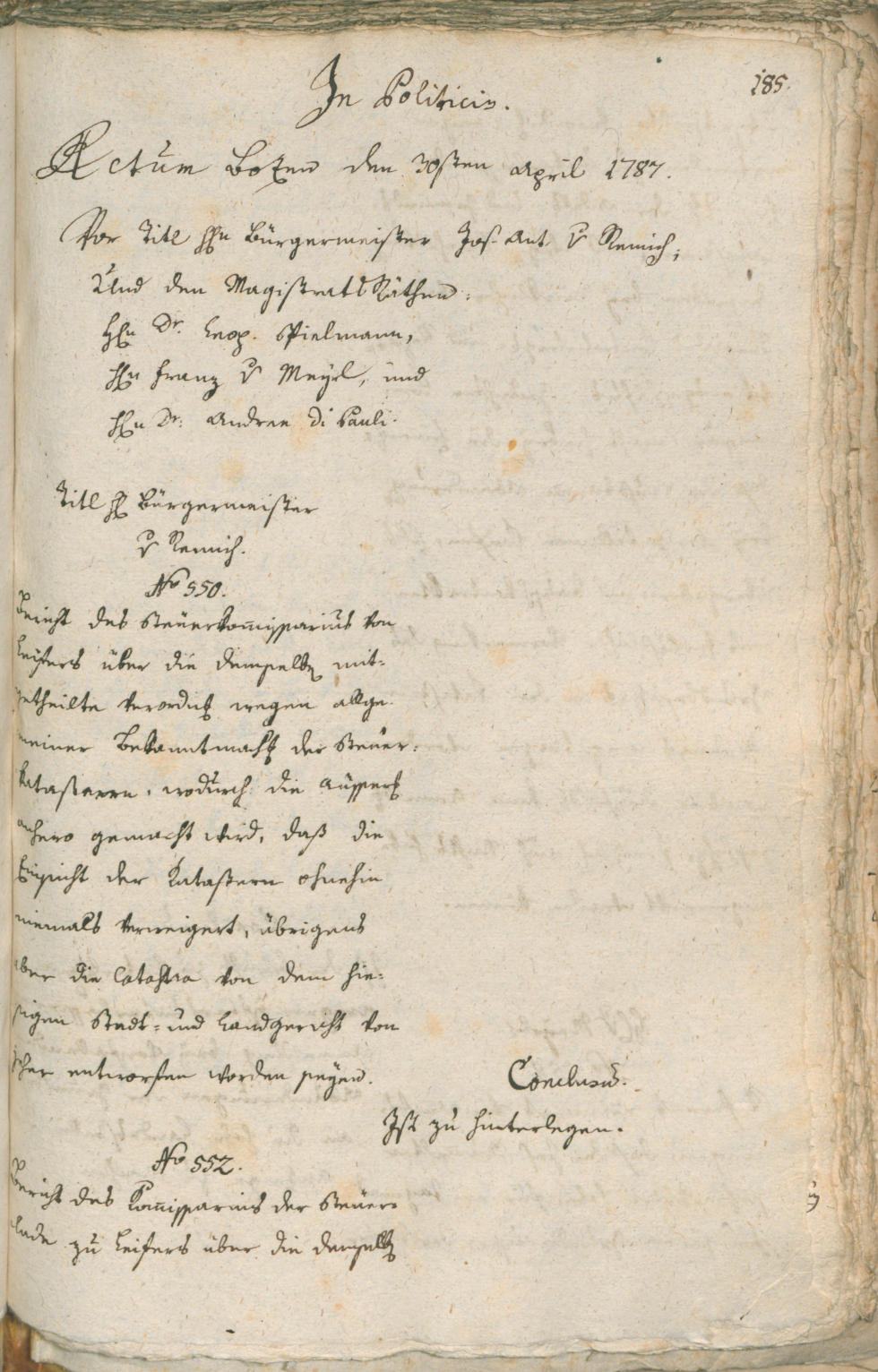 Civic Archives of Bozen-Bolzano - BOhisto Ratsprotokoll 1787 