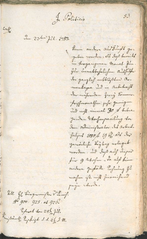 Civic Archives of Bozen-Bolzano - BOhisto Ratsprotokoll 1787 