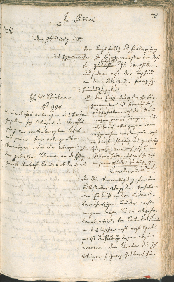 Civic Archives of Bozen-Bolzano - BOhisto Ratsprotokoll 1787 